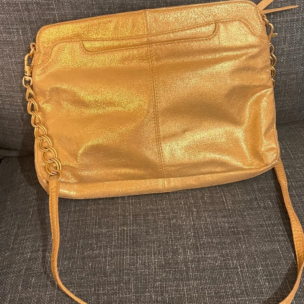 HOBO Gold Metallic Crossbody Bag - Picture 4 of 6